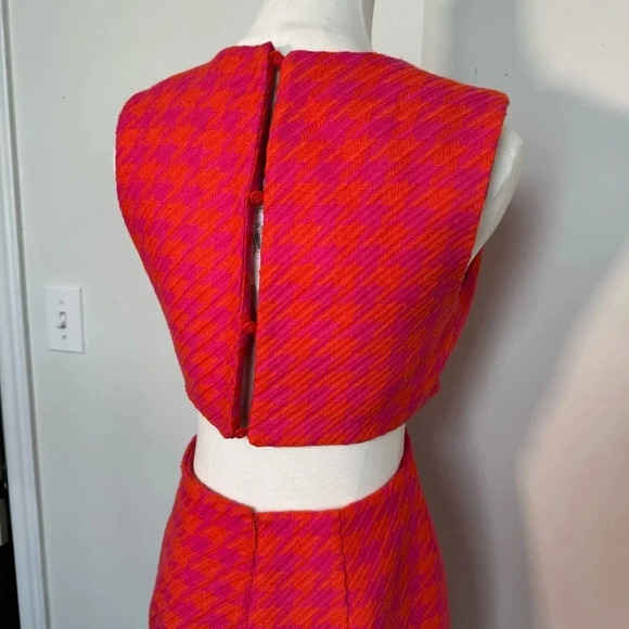 NWT MANGO TWEED  SIDE CUT GLAM DRESS OLD MONEY S - Picture 7 of 8